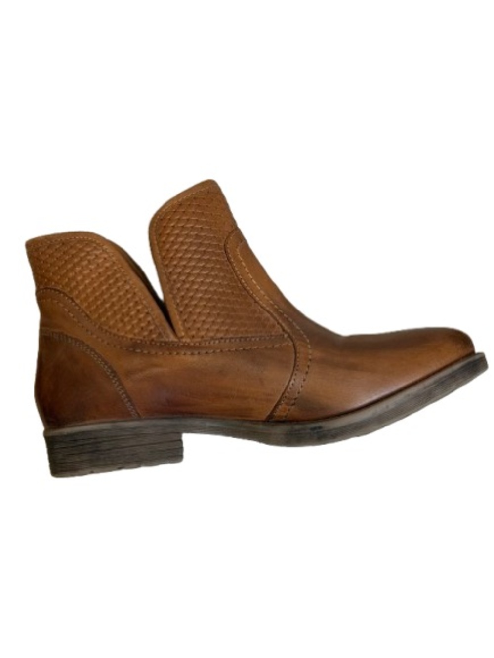 Roan by Bed Stu Gossip Leather Ankle Booties Womens 8 EU 38 Tan Brown